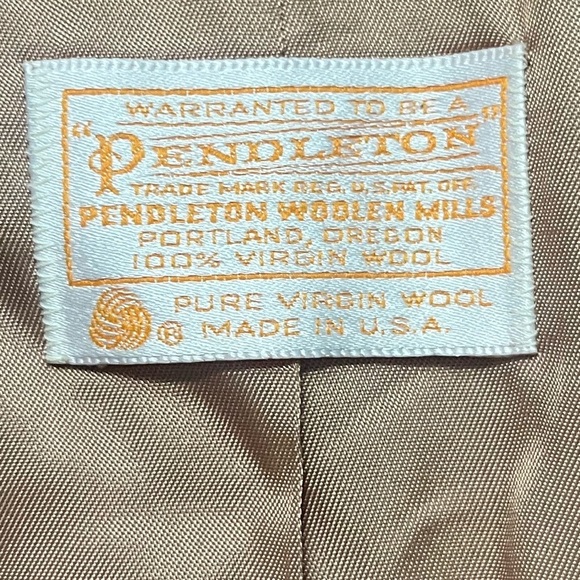 Pendleton Camel Tan 100% Wool Long Sleeve Vintage Blazer Career Professional 14 - Picture 2 of 6